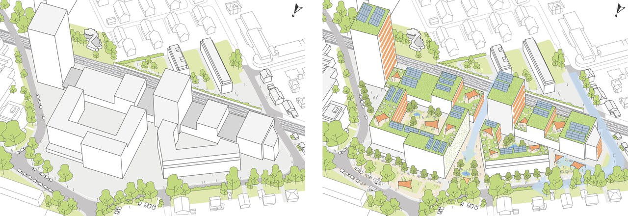 Visualisierung Ist- und Zukunfts-Situation Chantier Bethlehem West