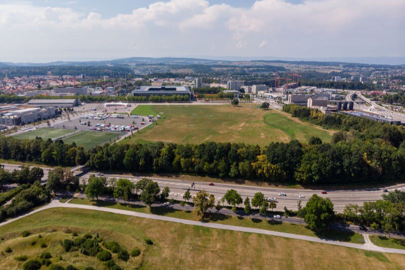 Blick auf die Grosse und die Kleine Allmend